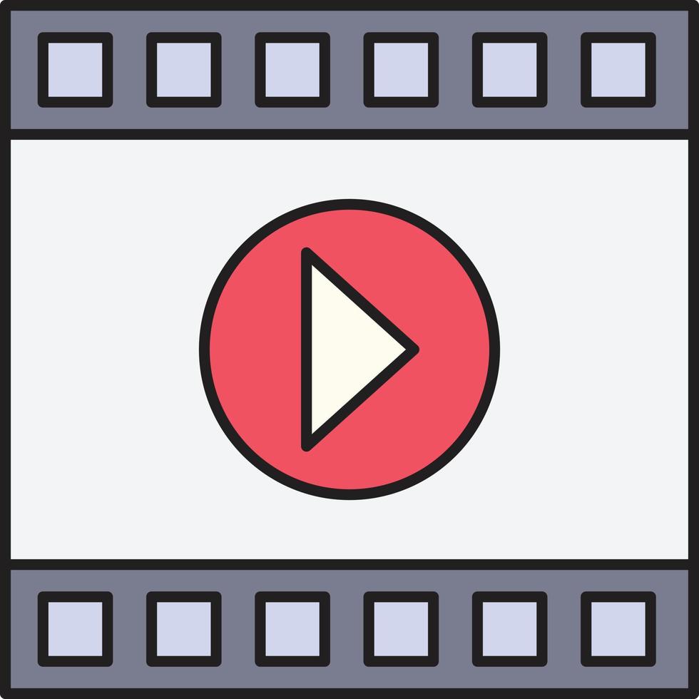 ilustración de vector de video en un fondo. símbolos de calidad premium. iconos vectoriales para concepto y diseño gráfico.