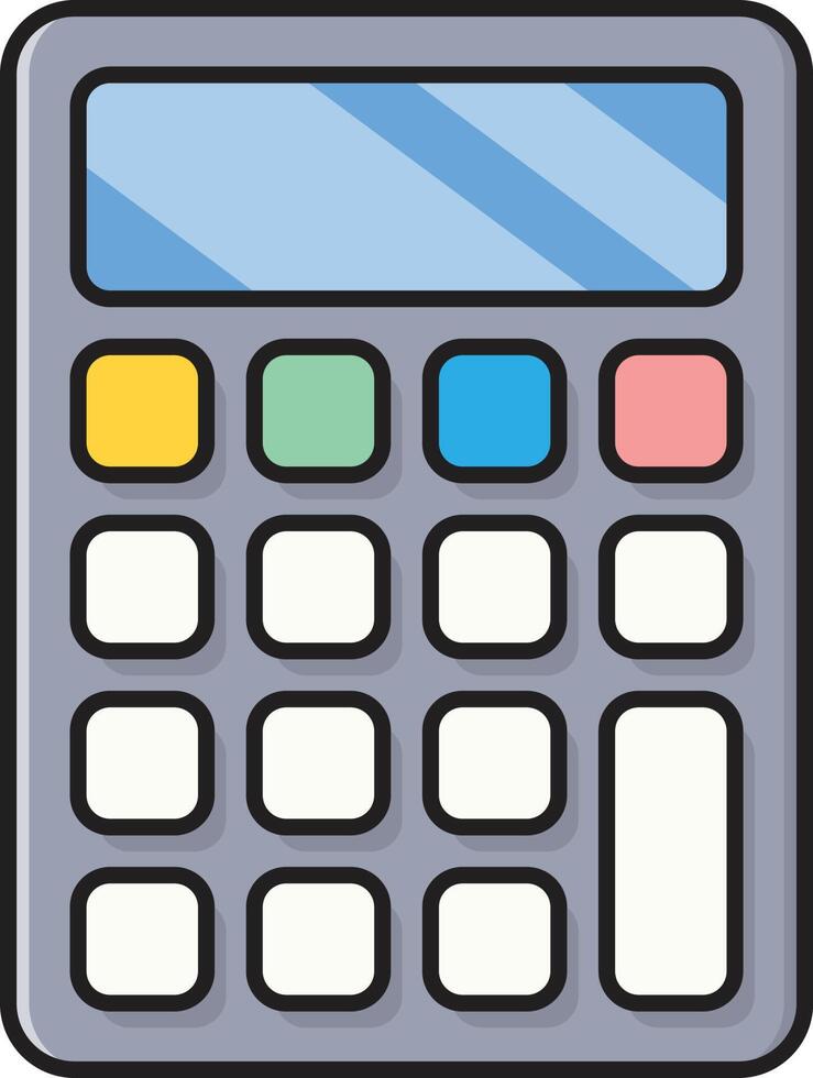 ilustración de vector de calculadora en un fondo. símbolos de calidad premium. iconos vectoriales para concepto y diseño gráfico.