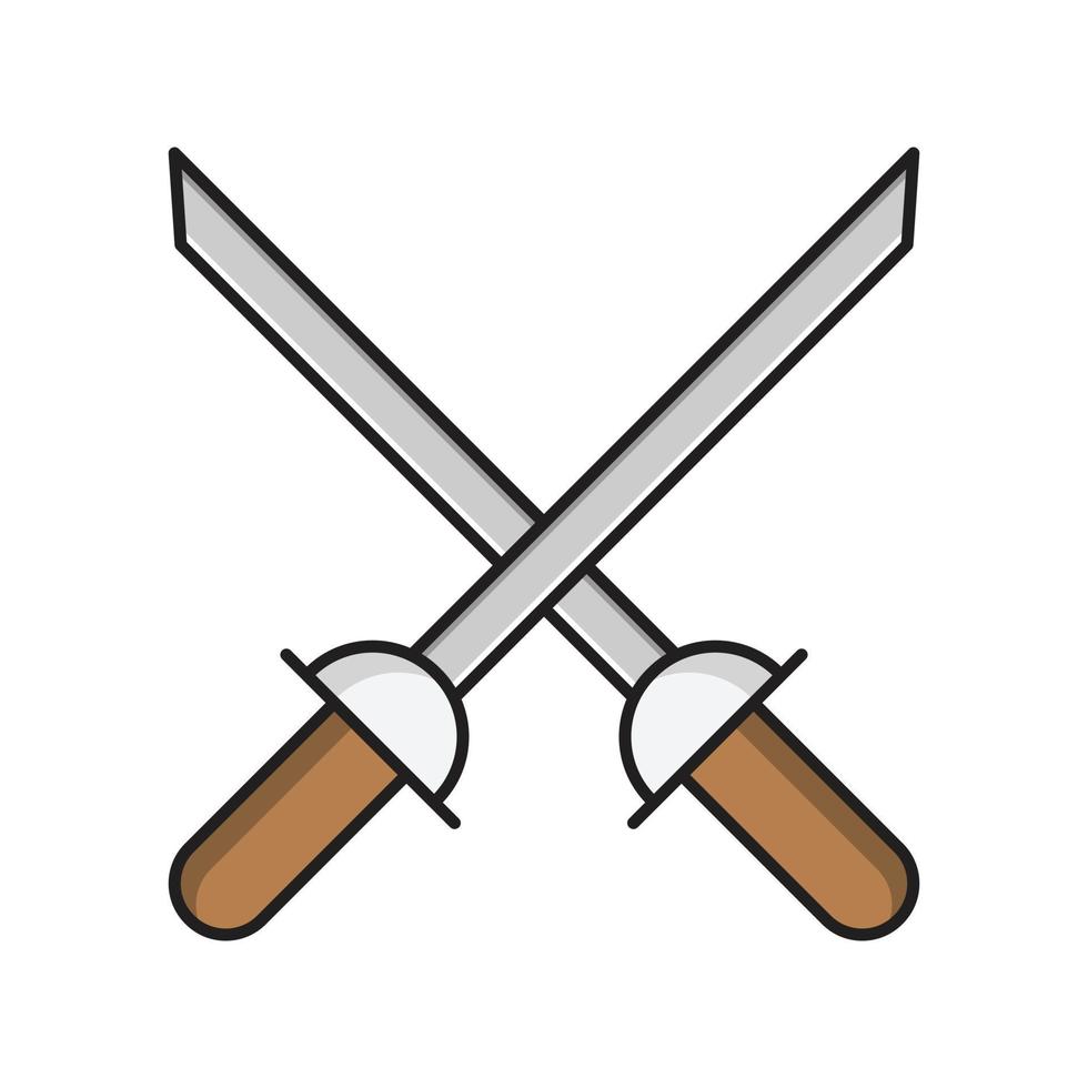 ilustración de vector de espada en un fondo. símbolos de calidad premium. iconos vectoriales para concepto y diseño gráfico.