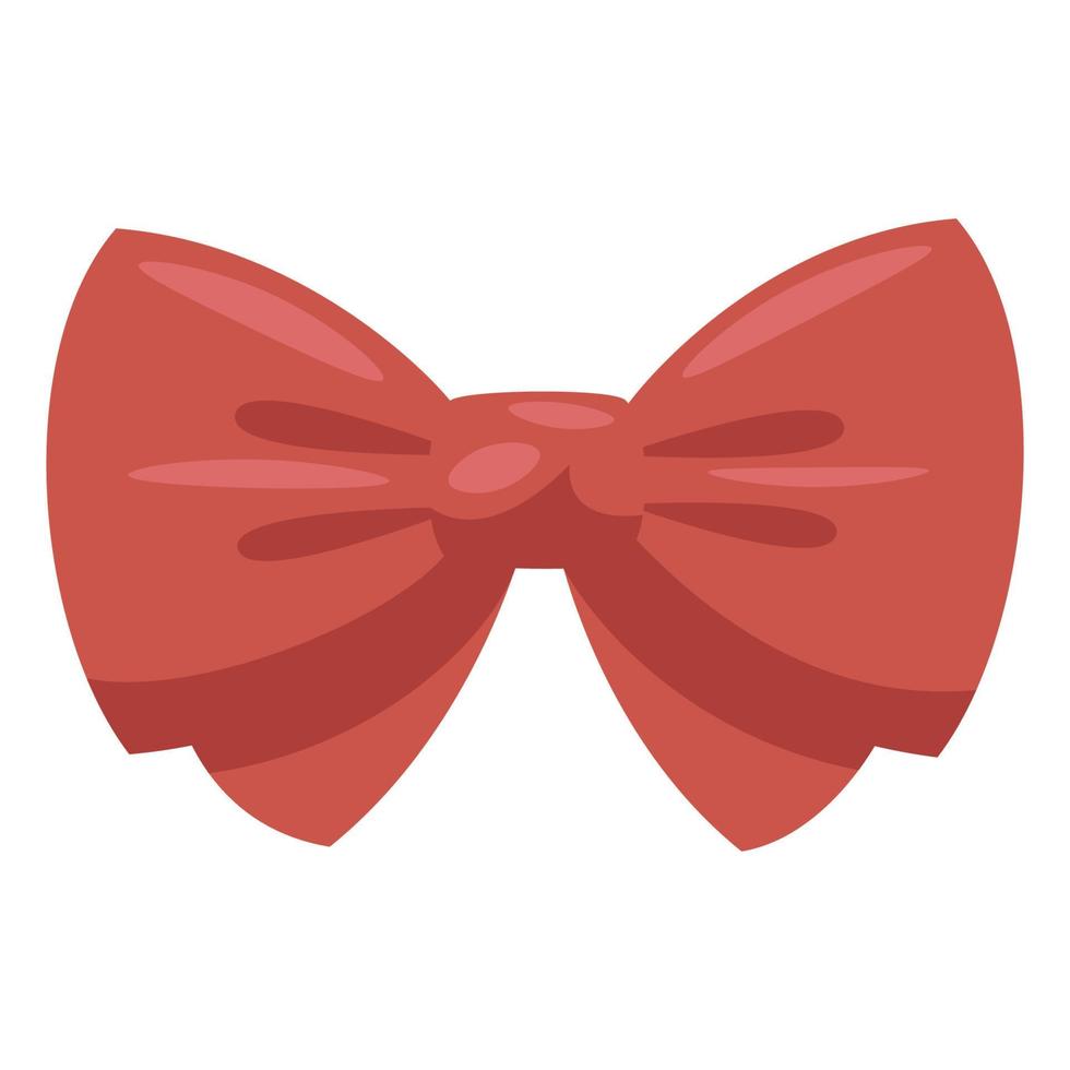 Red Bow ribbon cartoon style vector art