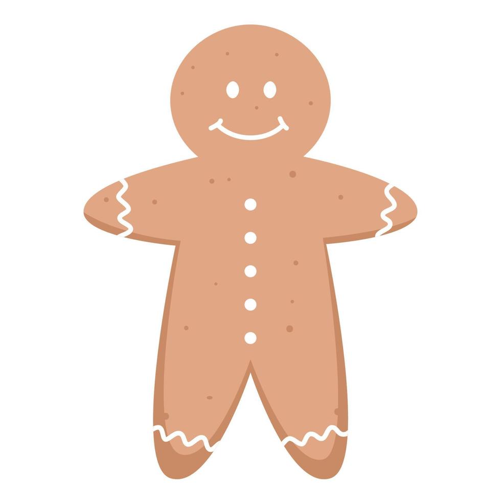 hombre de pan de jengibre vector navidad galleta simple