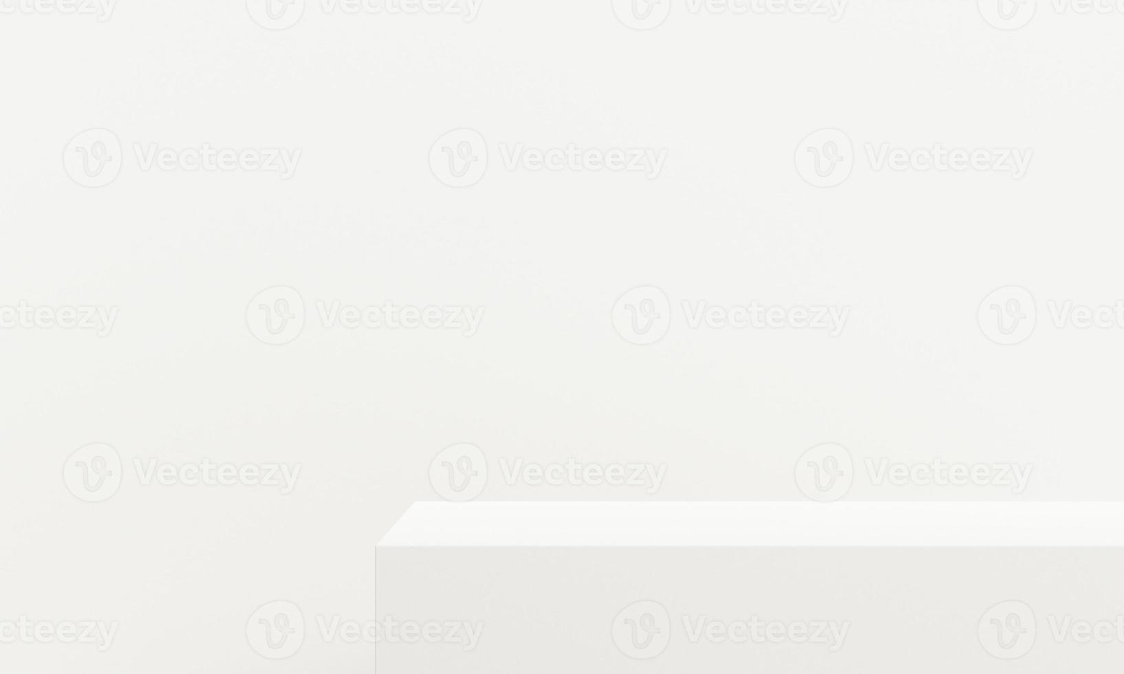 Minimalist white 3d podium scene. abstract white geometry shape background. Minimal cosmetic background for product presentation. 3d rendering. photo