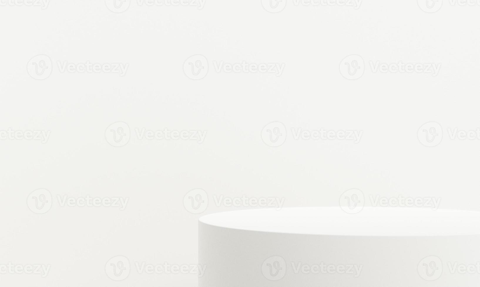 Minimalist white 3d podium scene. abstract white geometry shape background. Minimal cosmetic background for product presentation. 3d rendering. photo