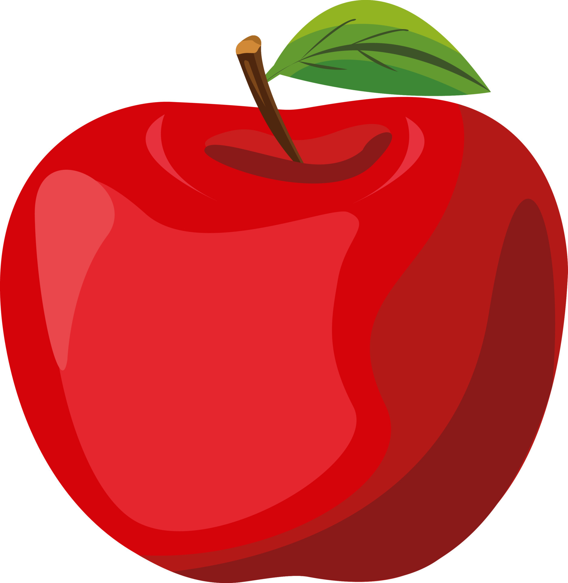 Big red apple, illustration, vector on white background 13794467 Vector