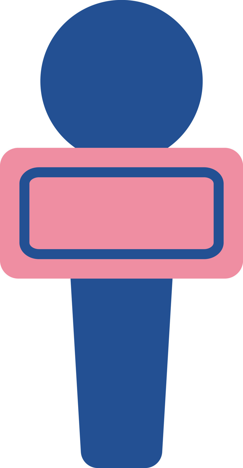 Pink microphone, illustration, on a white background. 13794470 Vector
