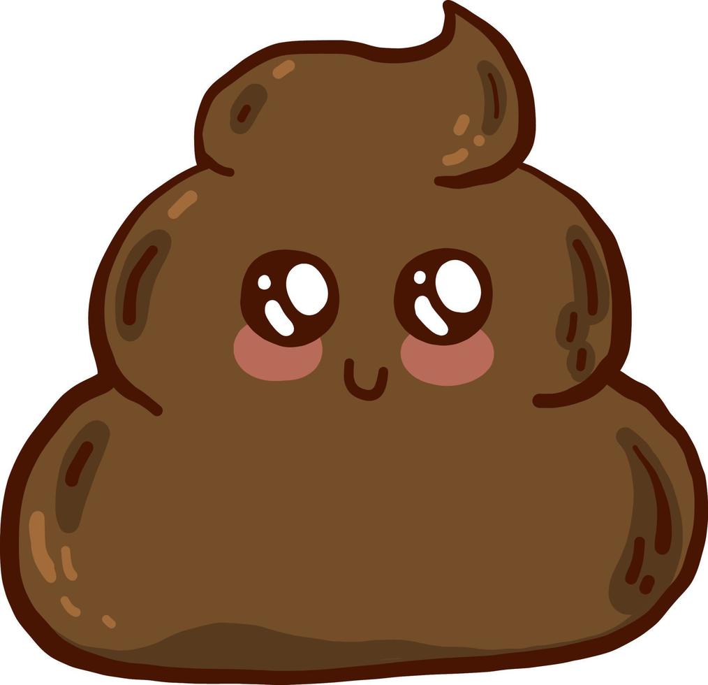 Cute poop ,illustration,vector on white background vector