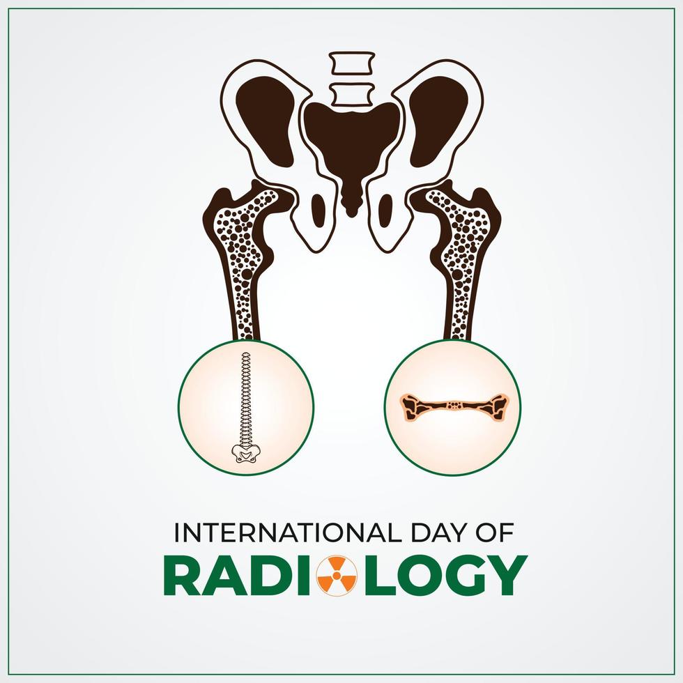 International day of Radiology. November 8. Template for background, banner, card, poster. Vector illustration.