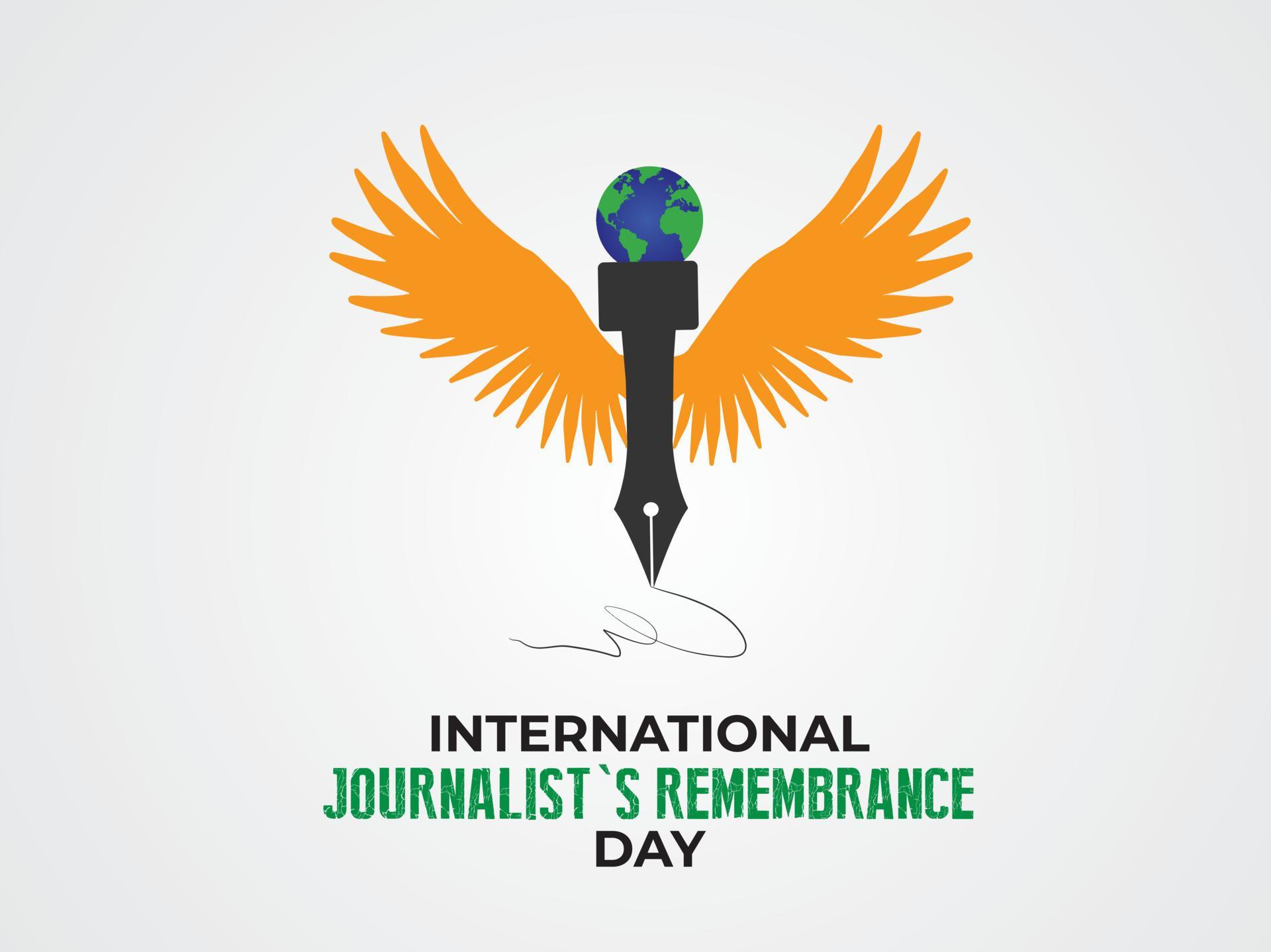 International Journalist's Remembrance Day With Microphone and pen