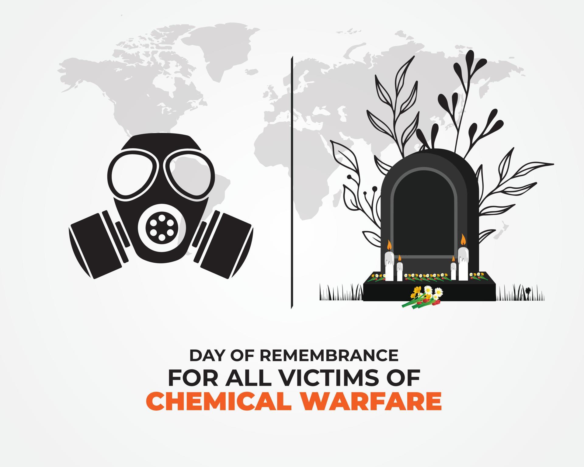 Day of Remembrance for all Victims of Chemical Warfare. Template for background, banner, card