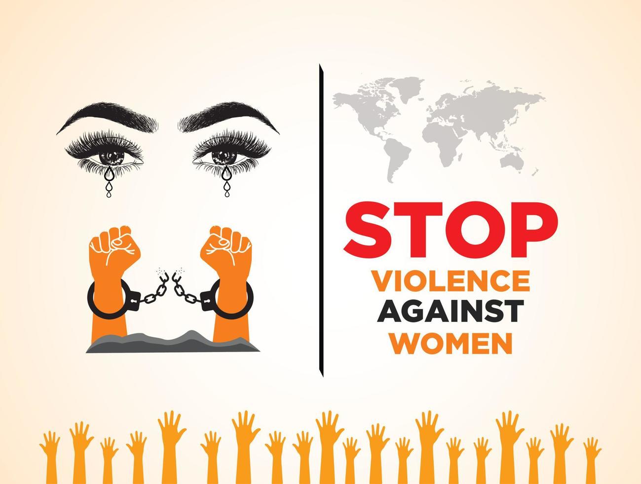 International Day for the Elimination of Violence against Women. November 25. Template for background, banner, card, poster. Vector illustration.