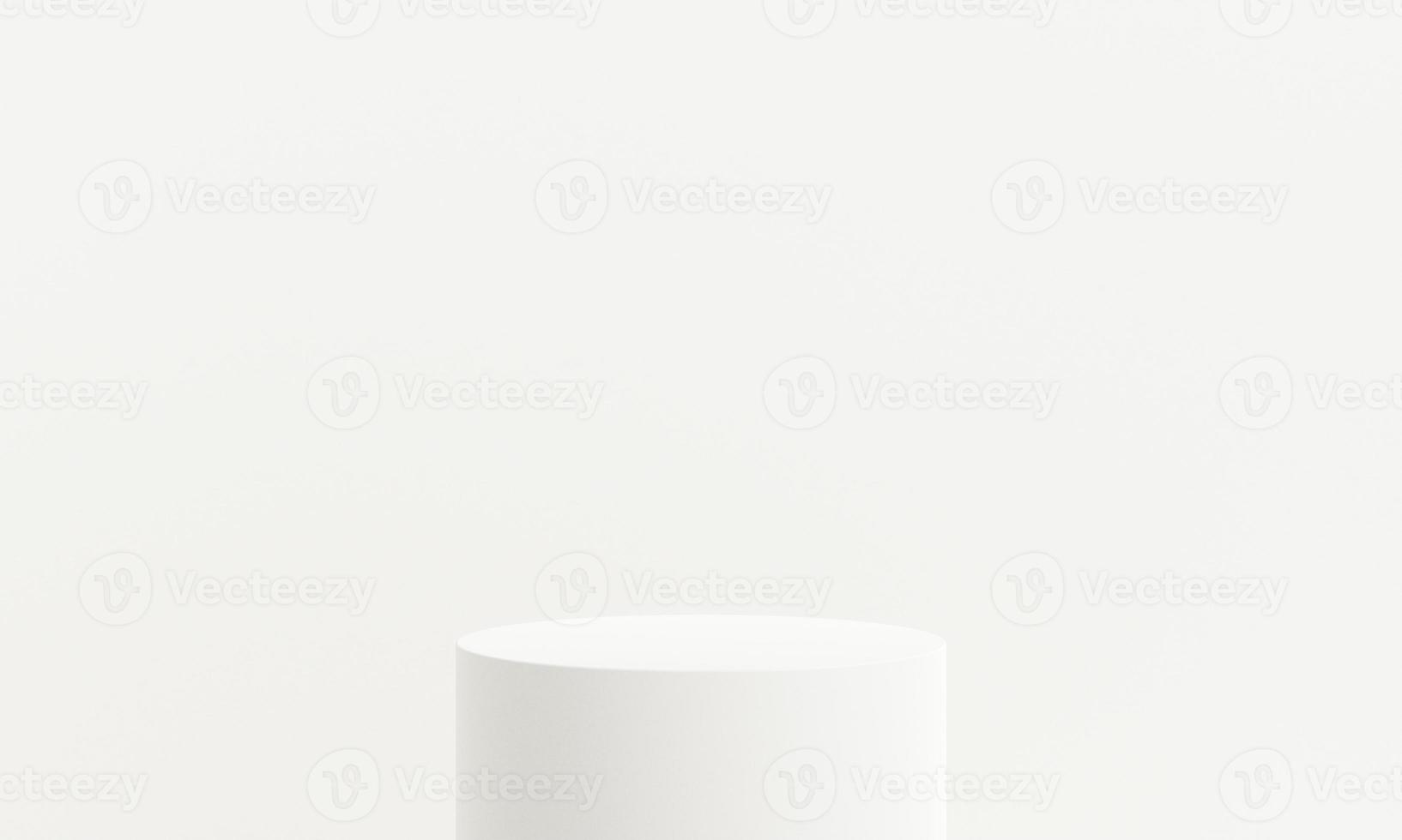 Minimalist white 3d podium scene. abstract white geometry shape background. Minimal cosmetic background for product presentation. 3d rendering. photo