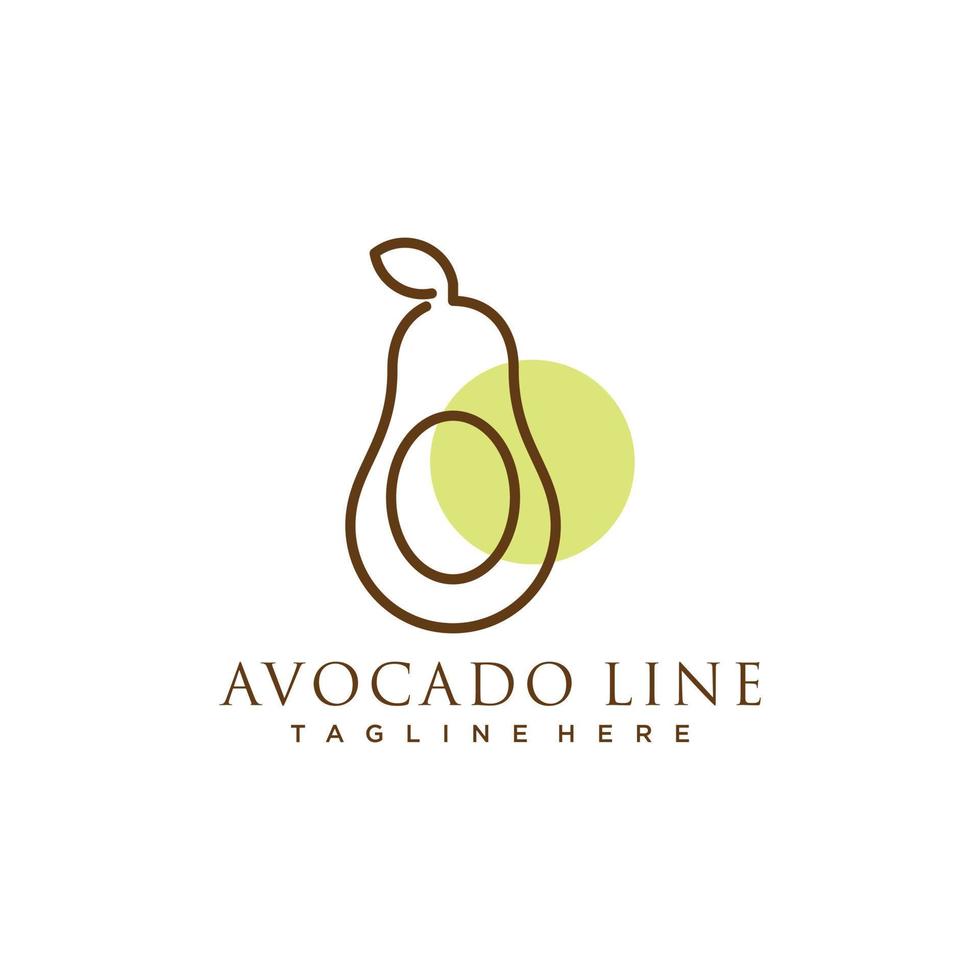 Avocado logo icon design template vector