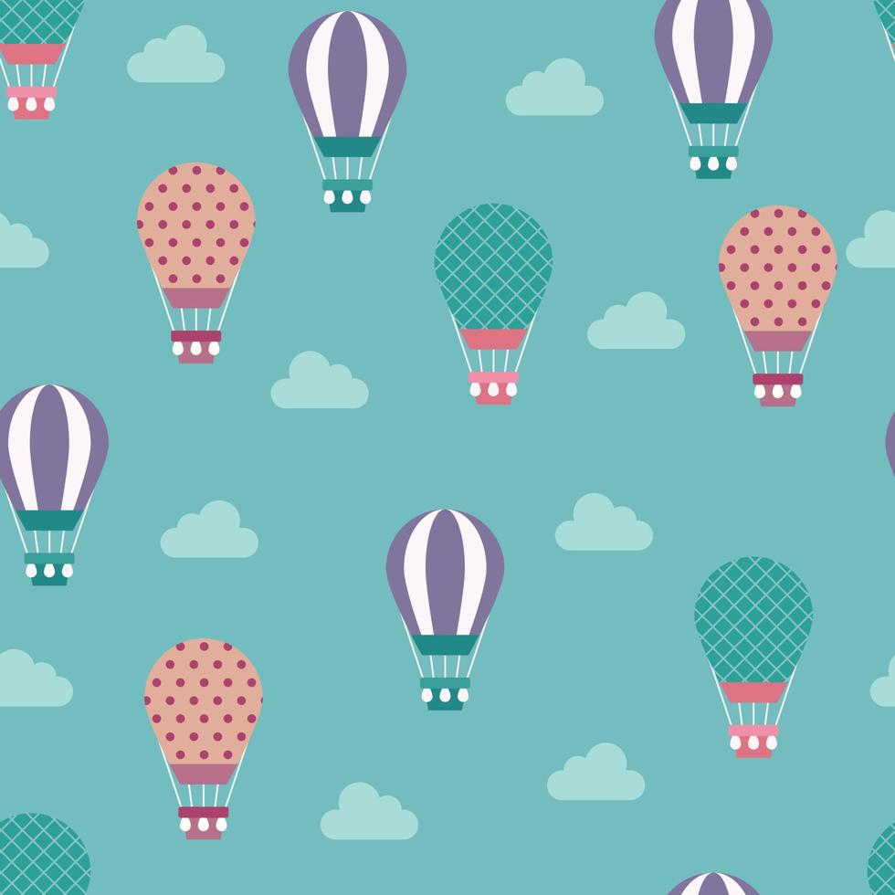 Hot Air Balloon Pattern vector