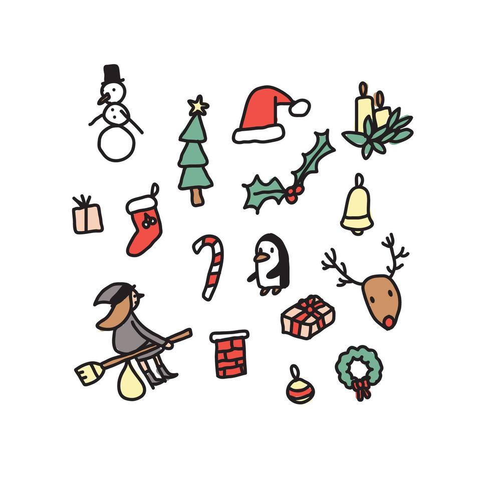 Colorful Christmas Elements vector