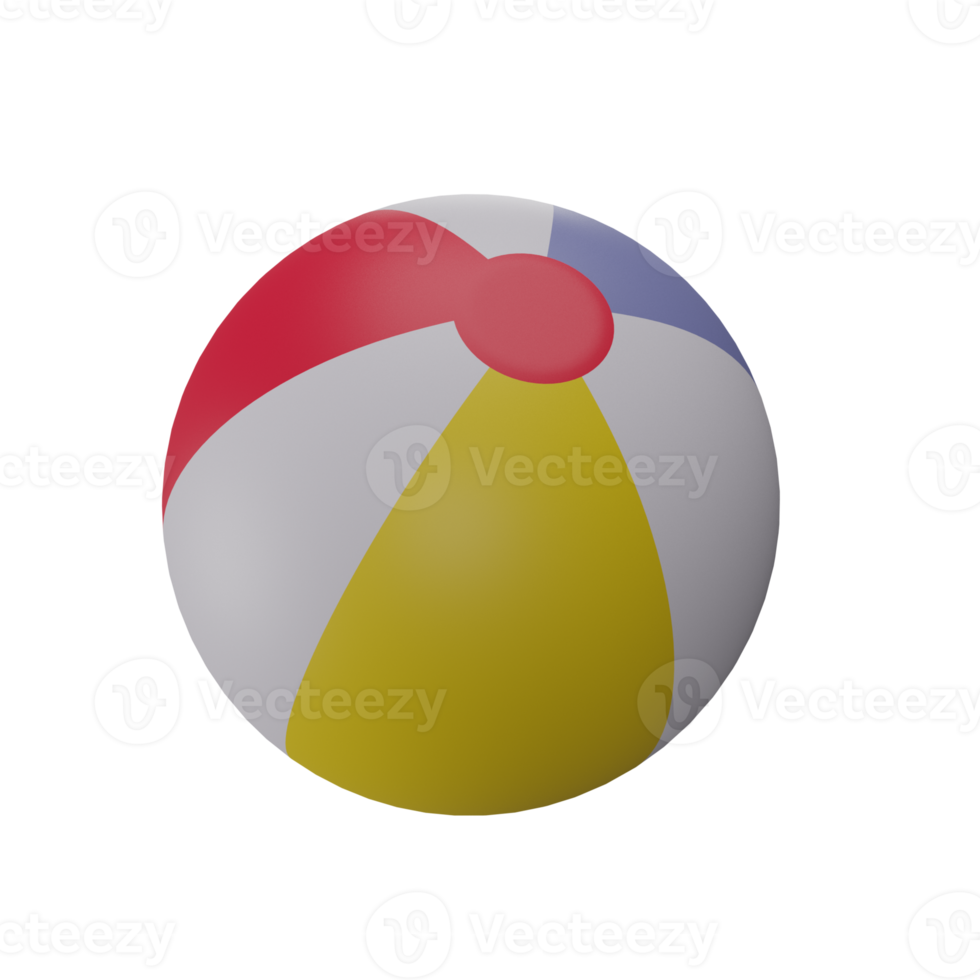 icono 3d de pelota de playa, adecuado para usar como elemento adicional en sus diseños de afiches, pancartas y plantillas png