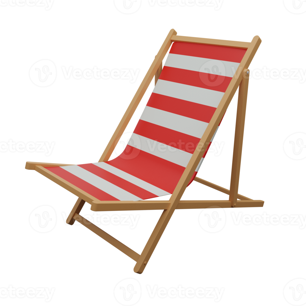 beach sunbed 3d icon, suitable for use as an additional element in your poster, banner and template designs png