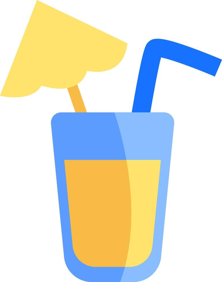 Yellow juice, icon illustration, vector on white background