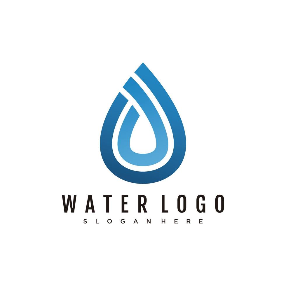 Ilustración de icono de plantilla de diseño de logotipo de agua vector