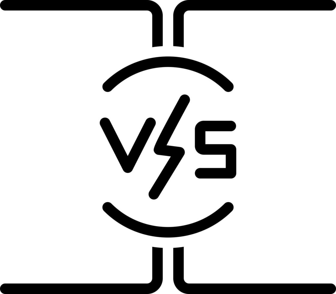 icono de línea para vs vector