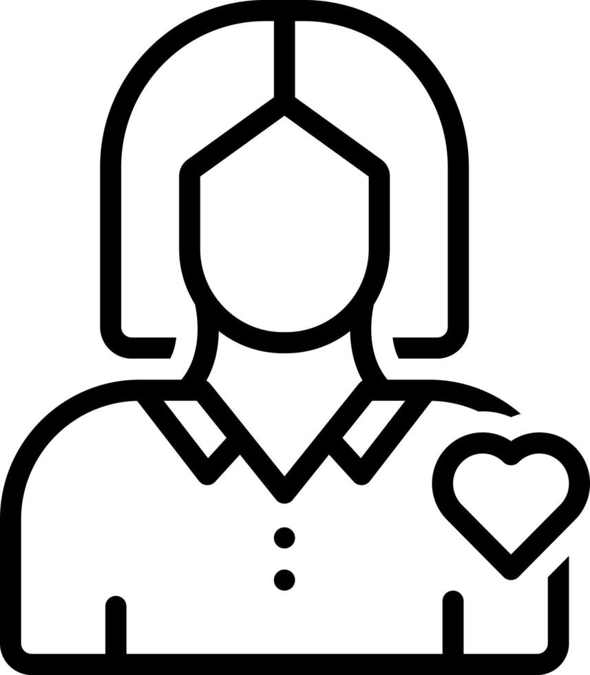 line icon for herself vector