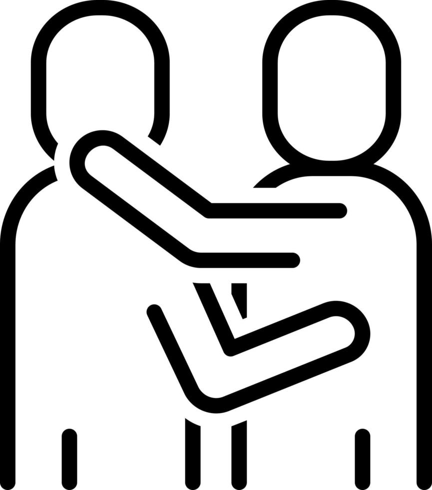 line icon for embrace vector