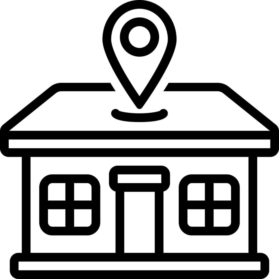 line icon for address vector