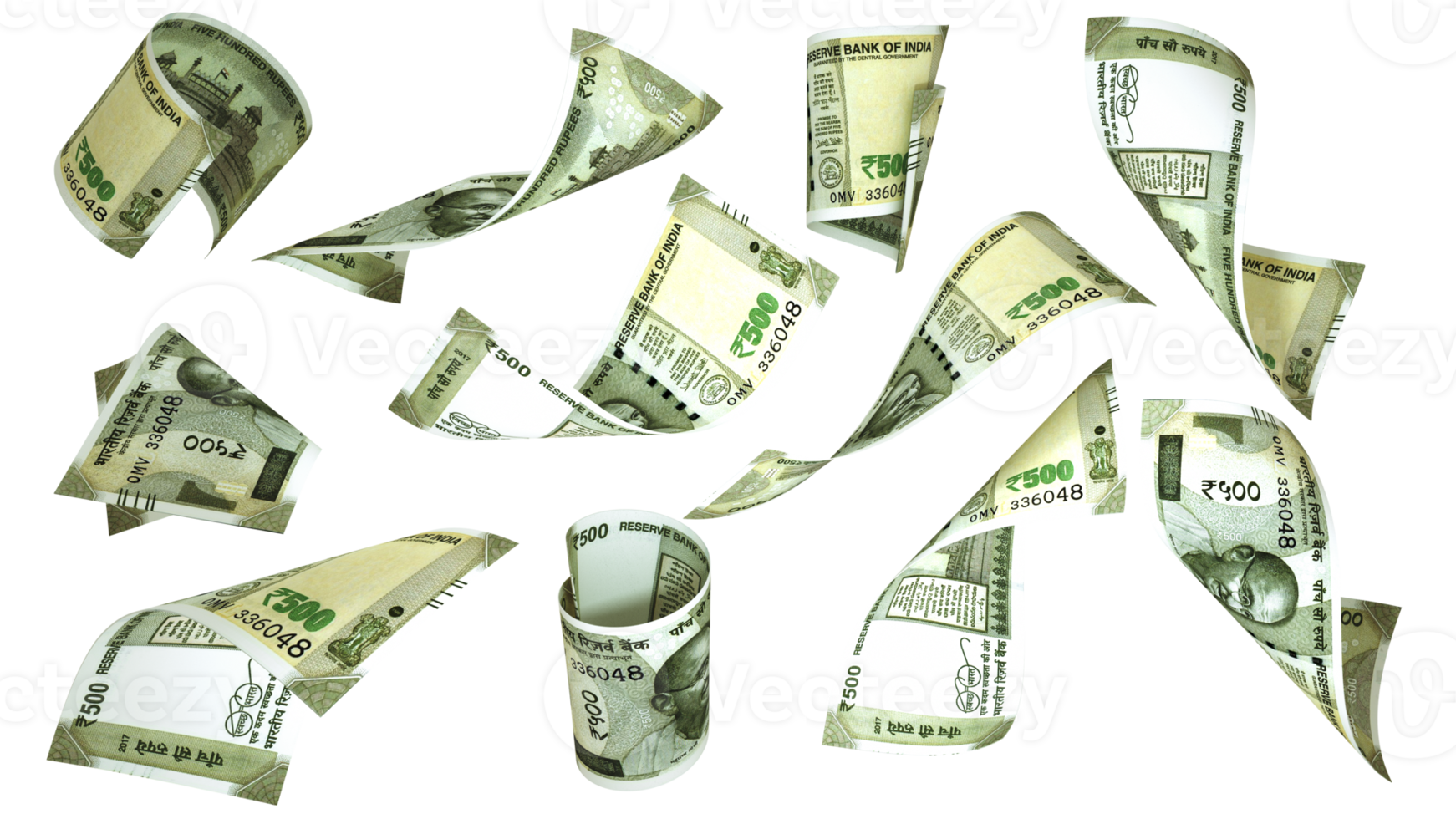 3D Rendering Of 500 Indian Rupee Notes Flying In Different Angles And 3d-rendering-of-500-indian-rupee-notes-flying-in-different-angles-and