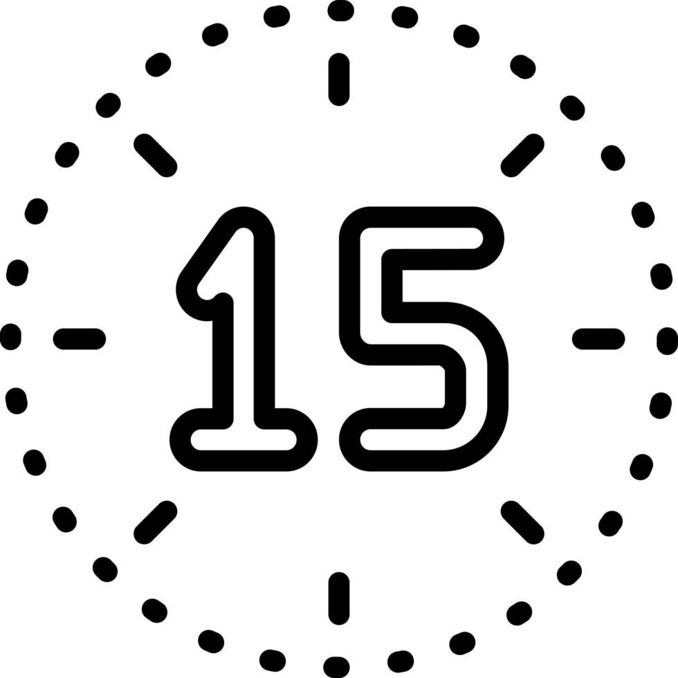 line icon for fifteen vector