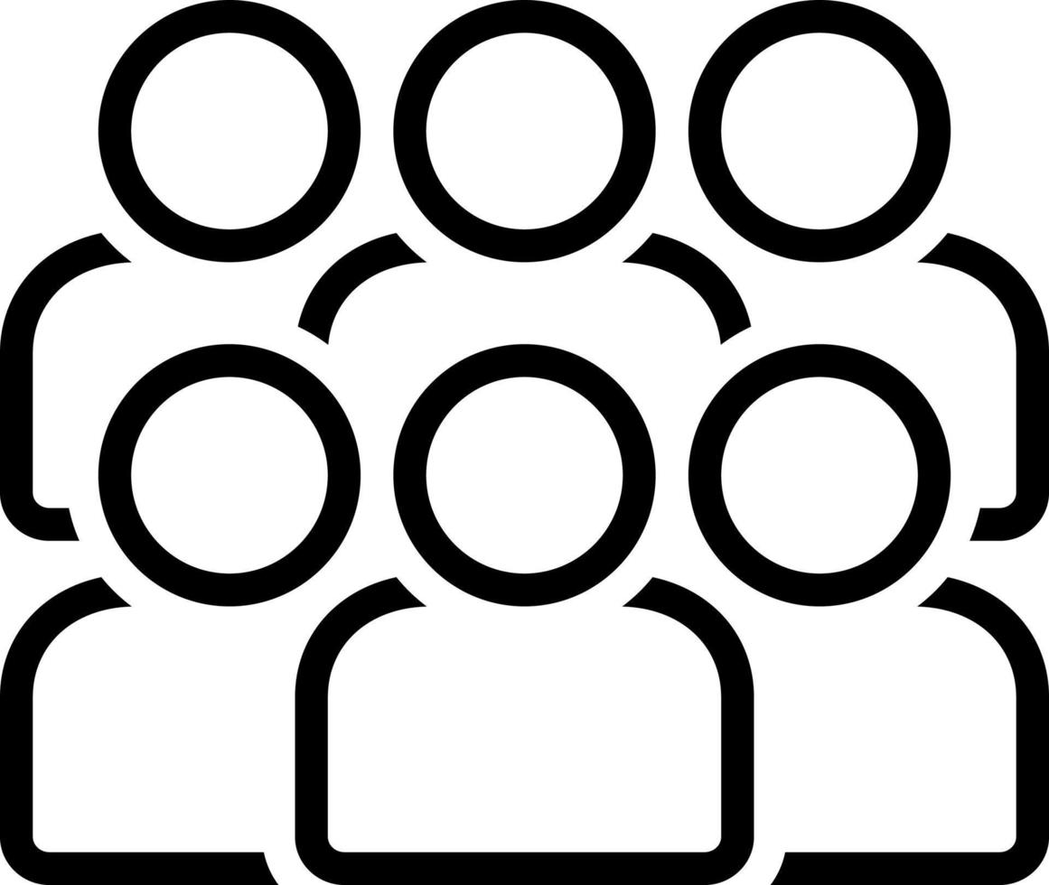 line icon for people vector