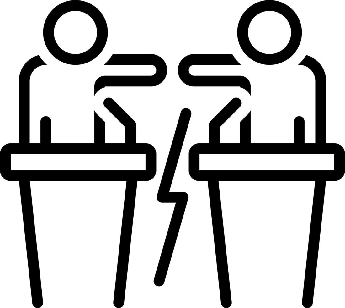 line icon for opposition vector