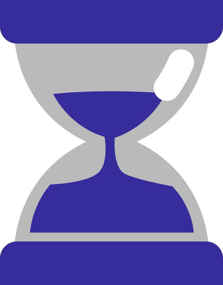 Decorative sand clock, illustration, vector on a white background.