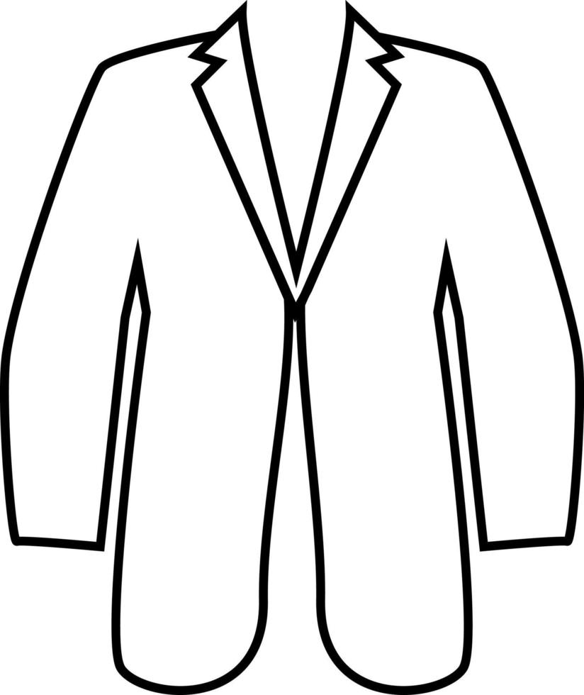 traje de oficina, icono de ilustración, vector sobre fondo blanco