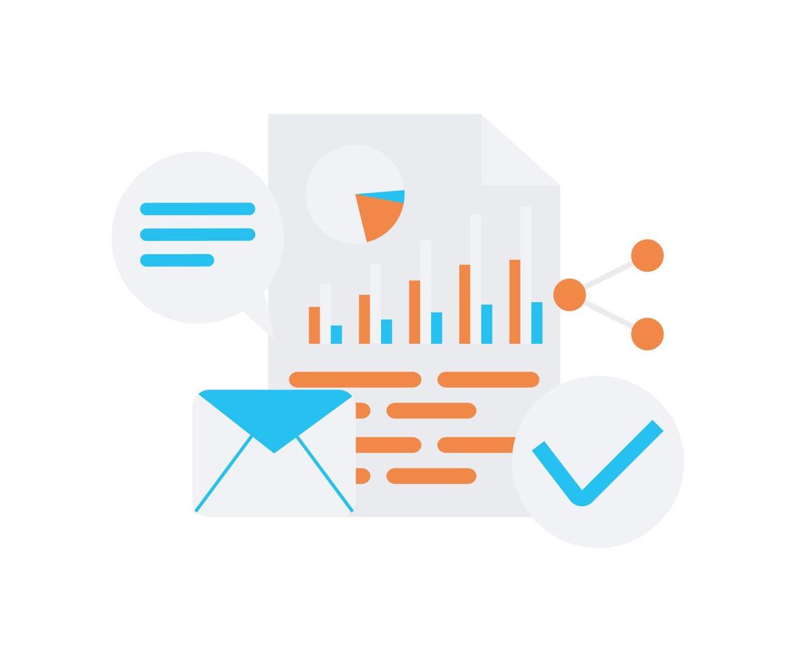 Illustration of approved business progress report Suitable for landing page, flyers, Infographics, And Other Graphic Related Assets-vector vector