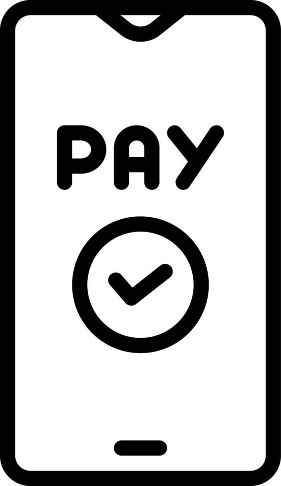 line icon for pay vector