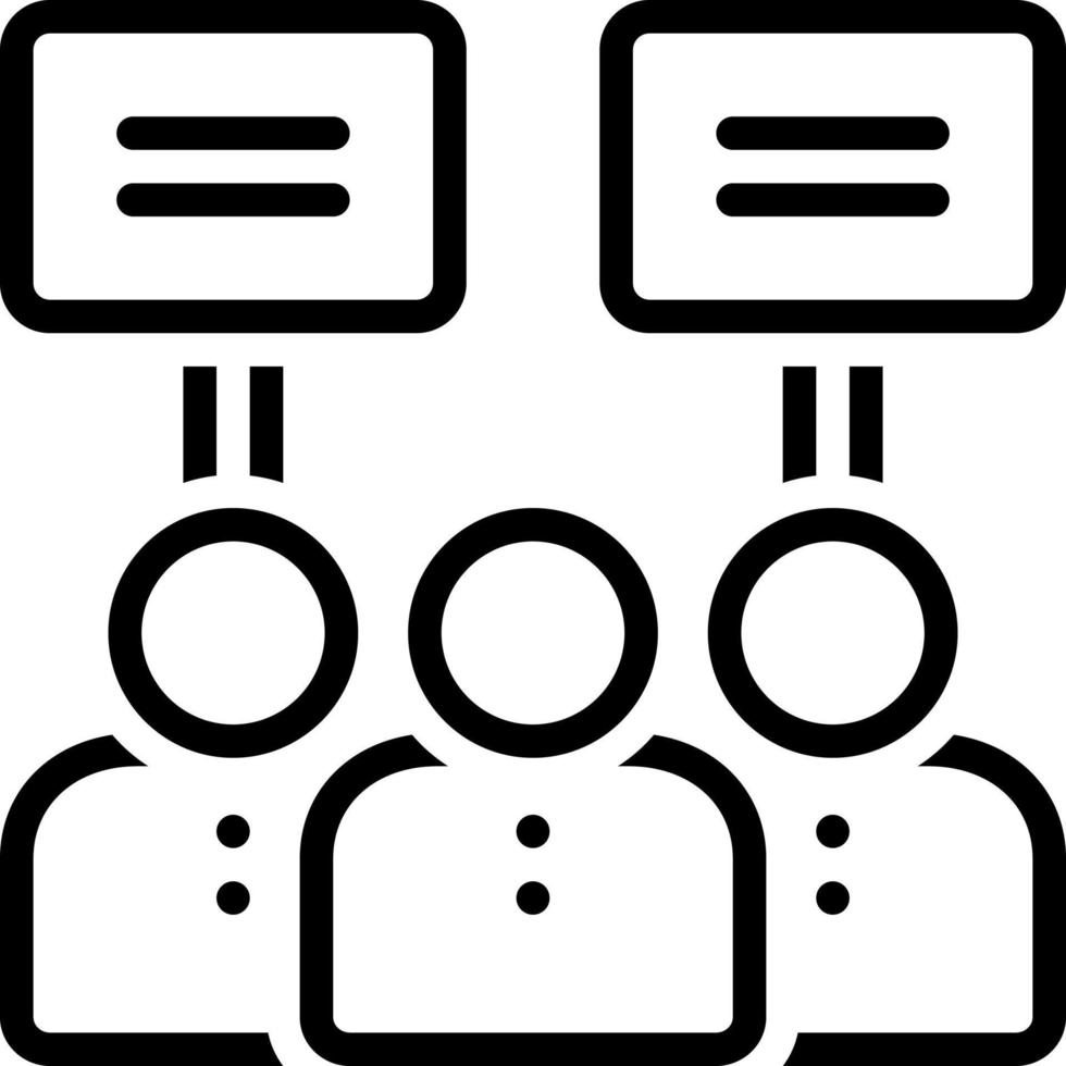 line icon for demonstration vector