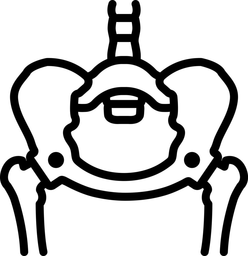 line icon for hip vector