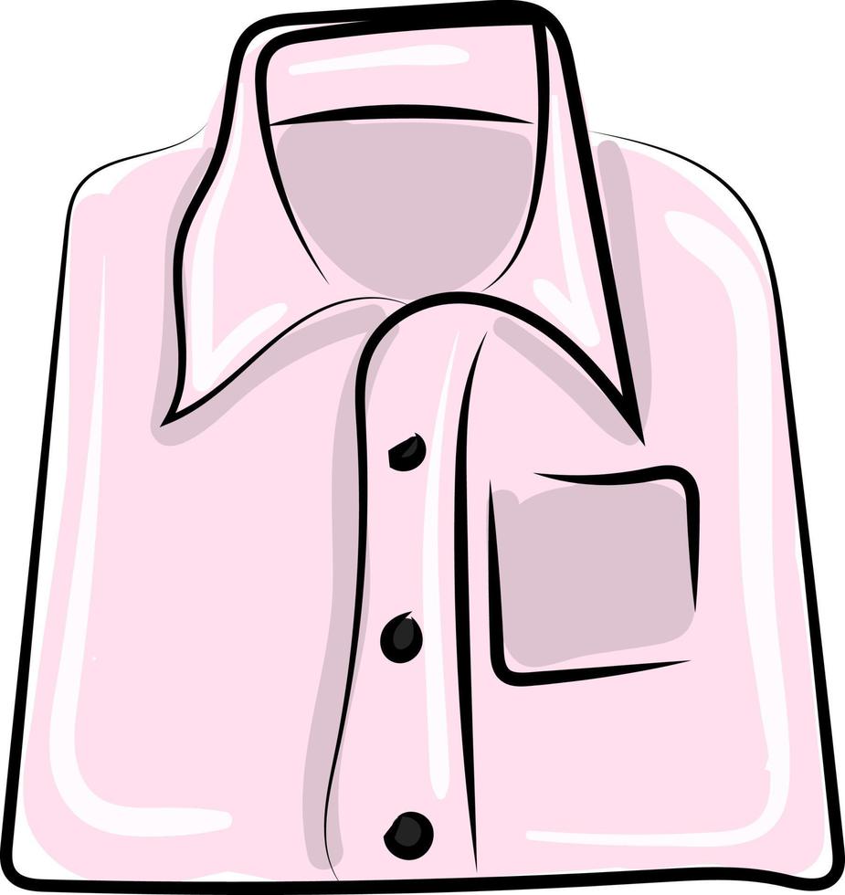 Pink shirt, illustration, vector on white background