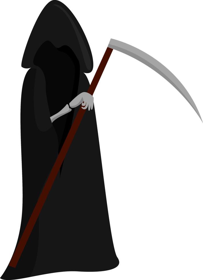 Grim reaper, illustration, vector on white background