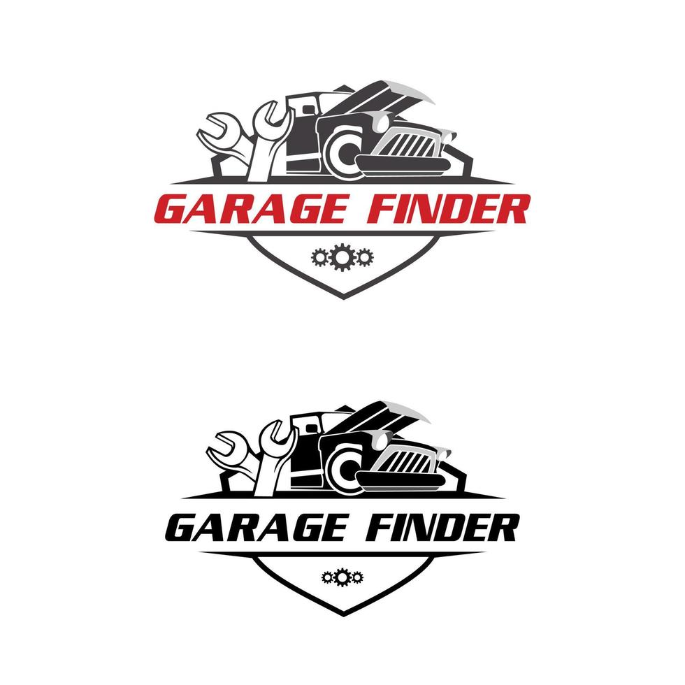 Garage repair logo vector. vector