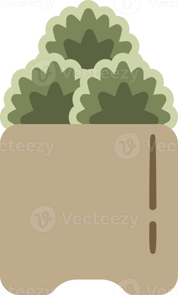 Potted Plant Flat Design png