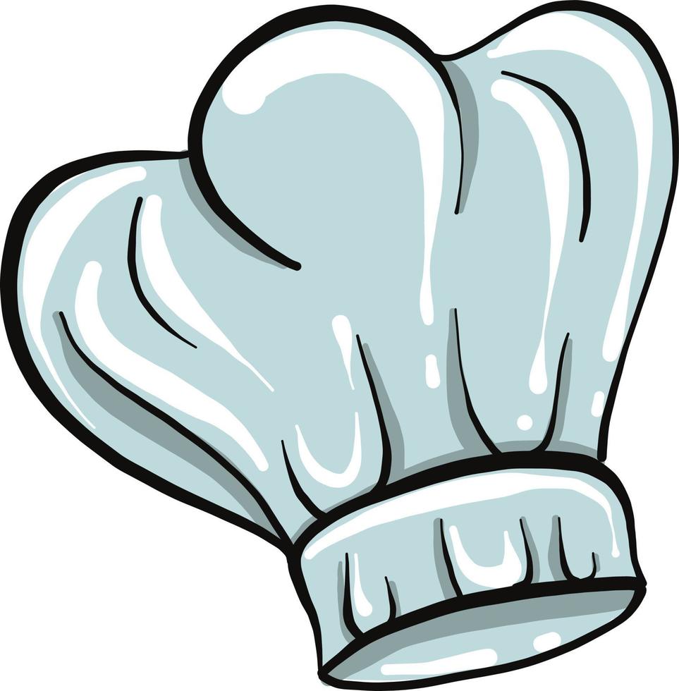 Chefs hat, illustration, vector on a white background.