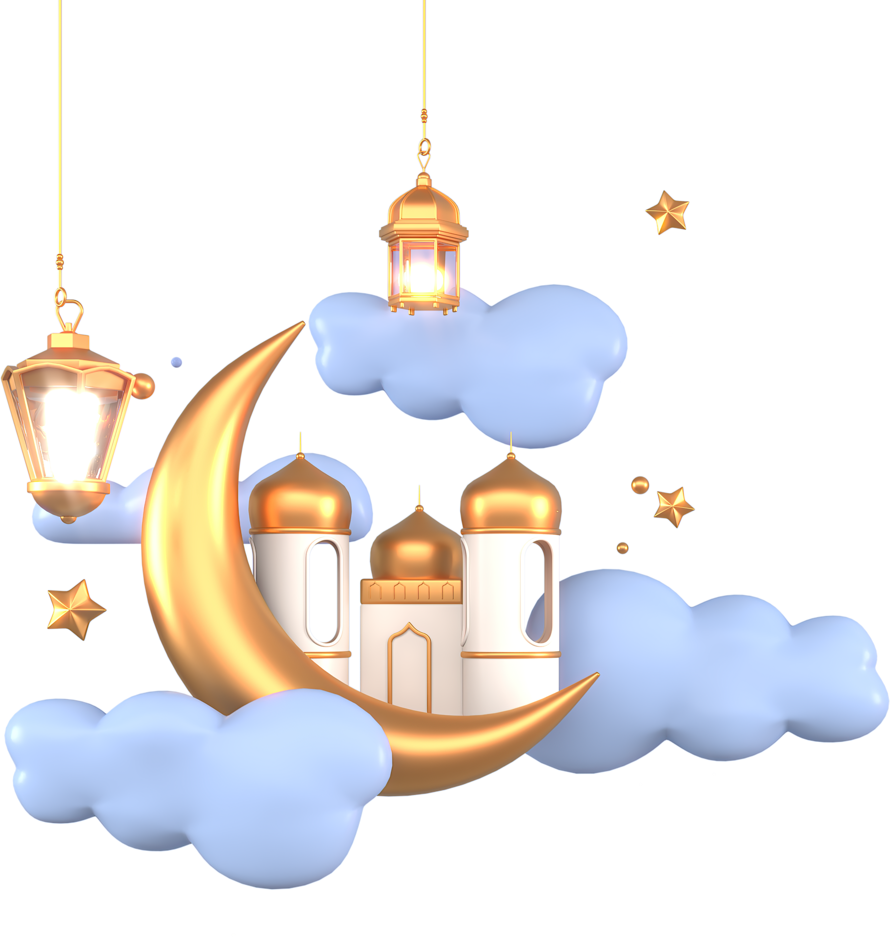 Ramadan Kareem Greeting Elements Background Islamic With Decorative