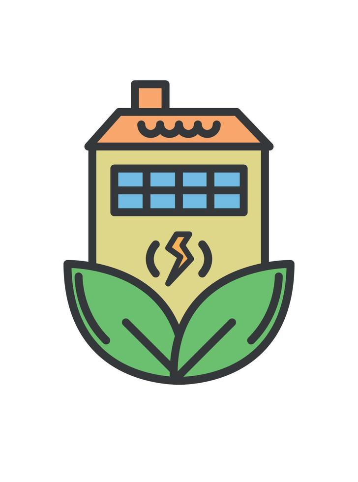 ecology house sustainable icon vector