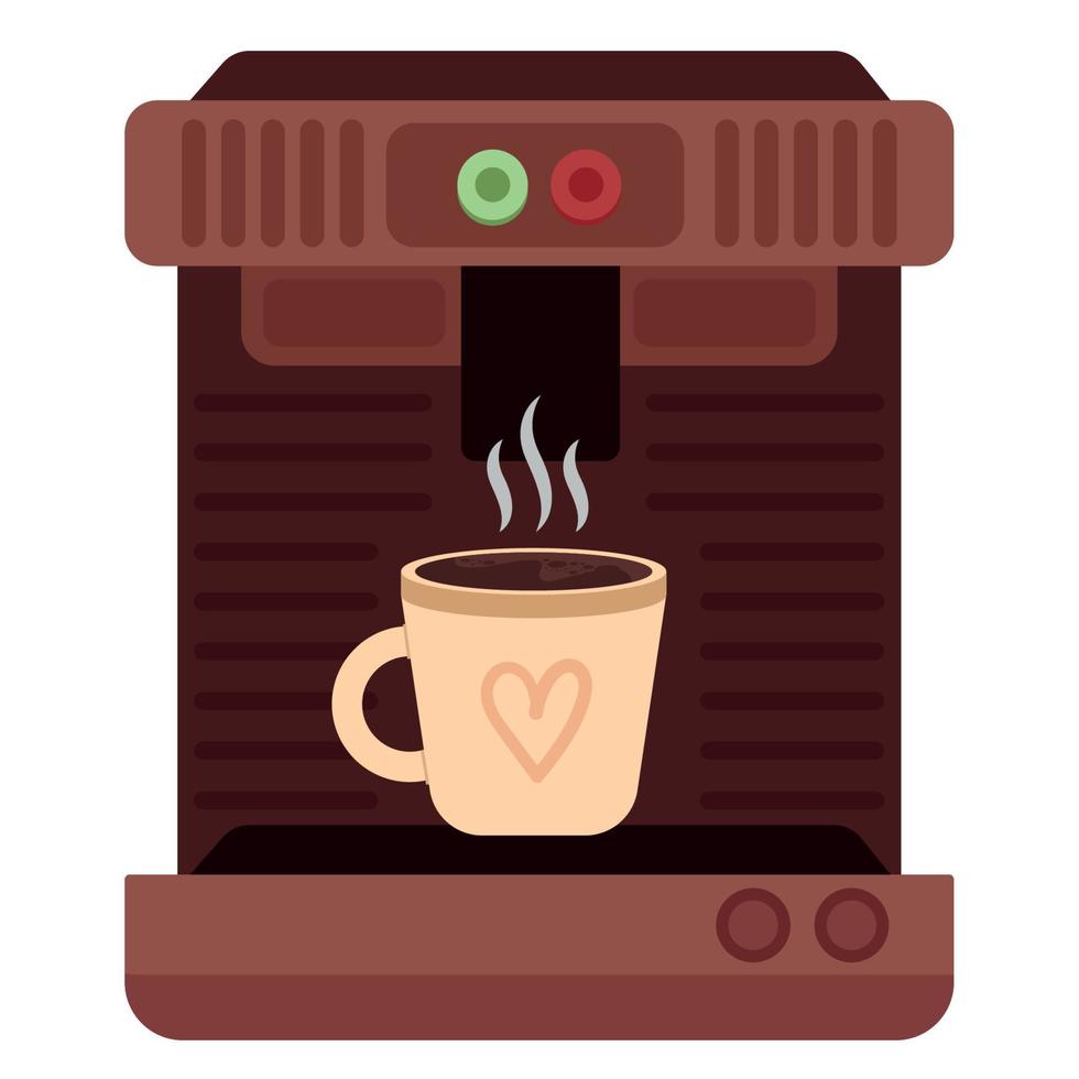 máquina de café capuchino vector