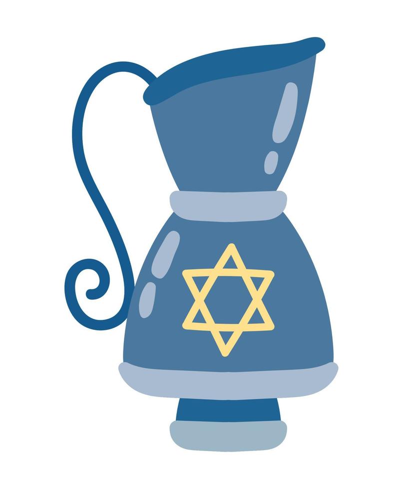 vase with star jewish vector