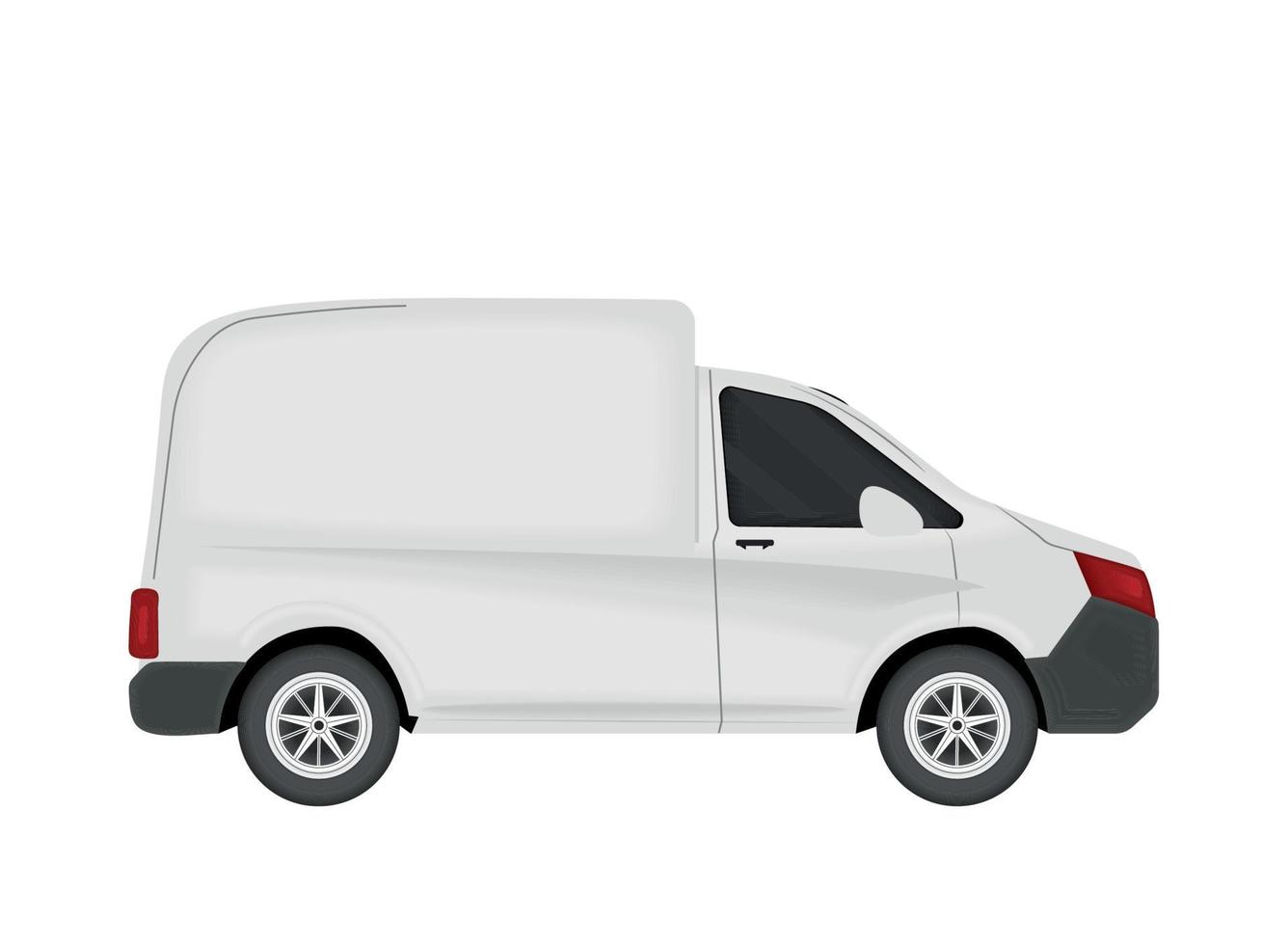 van car mockup vector