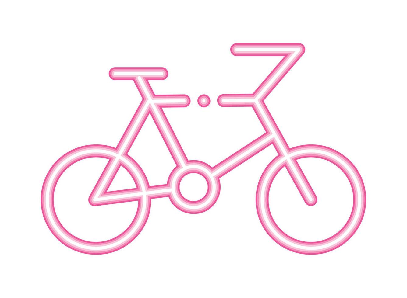 bicycle neon transport vector