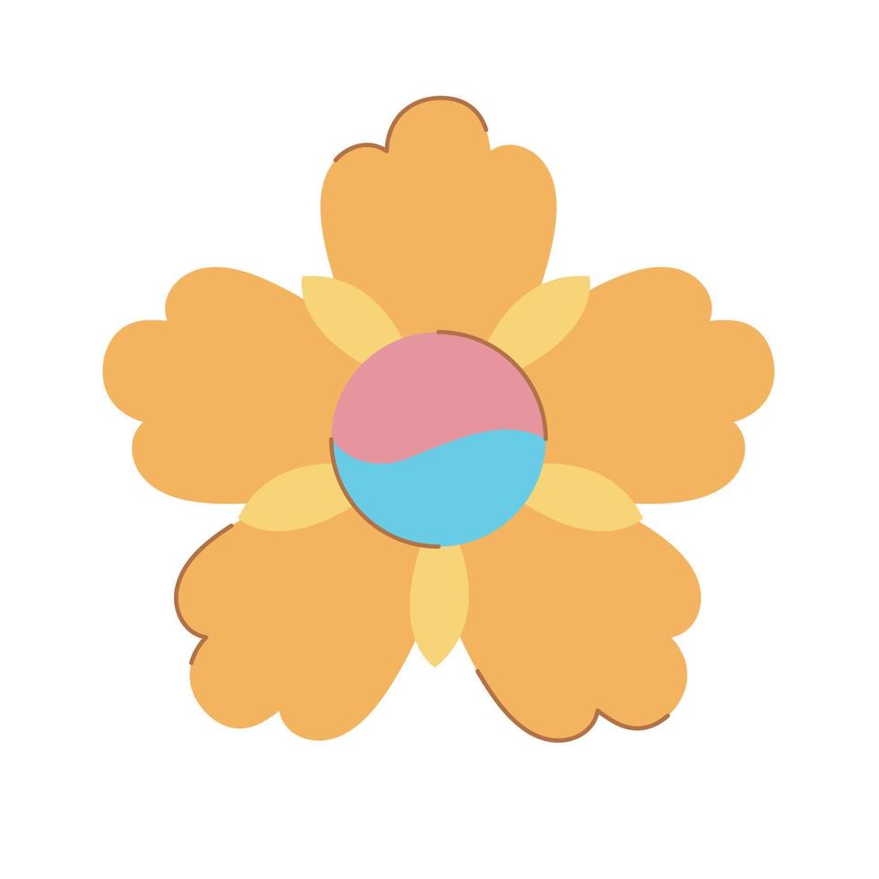 flor, aislado, icono vector