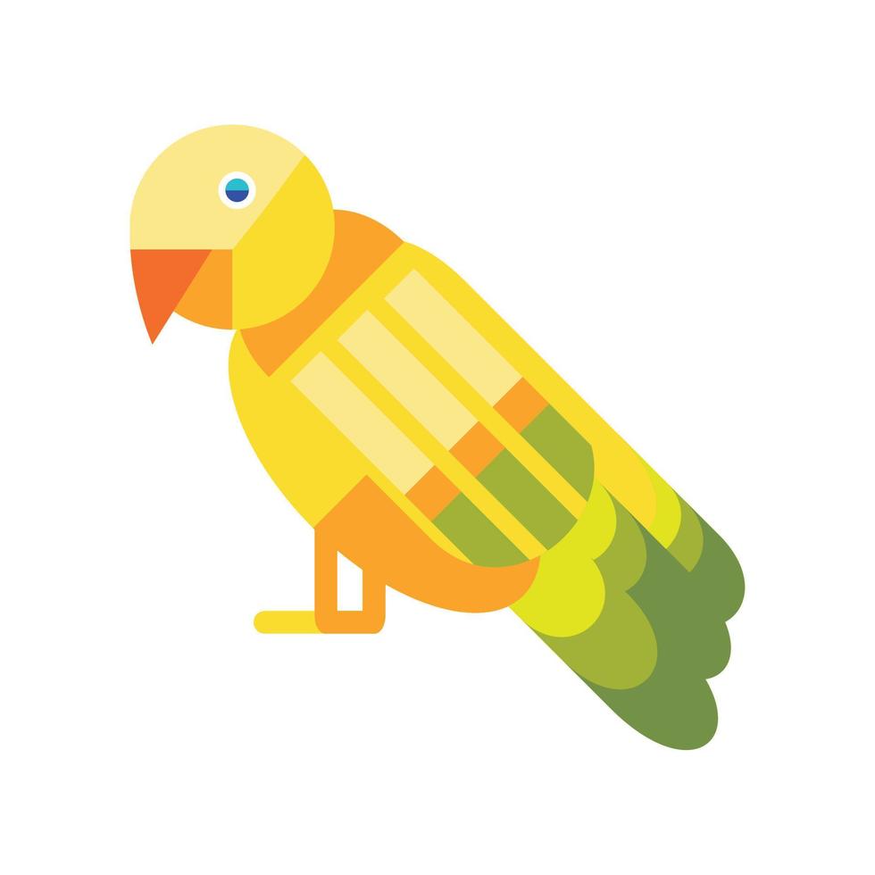 parrot geometric icon vector