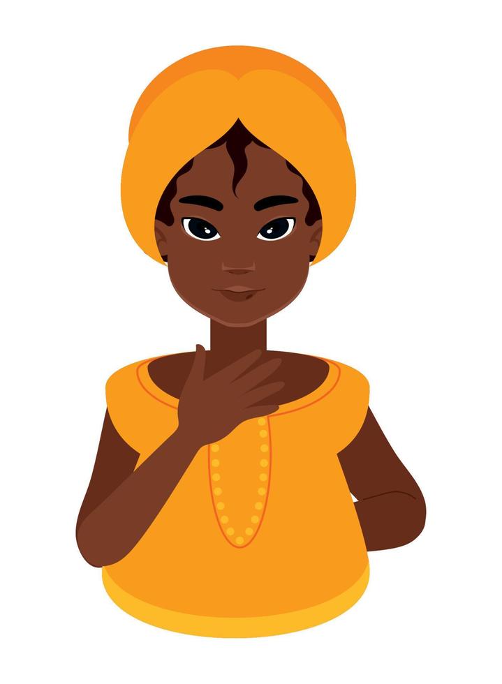 mujer afroamericana vector